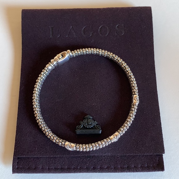 LAGOS EMBRACE Three Station Silver X Diamond Bracelet | 6mm - Picture 3 of 16